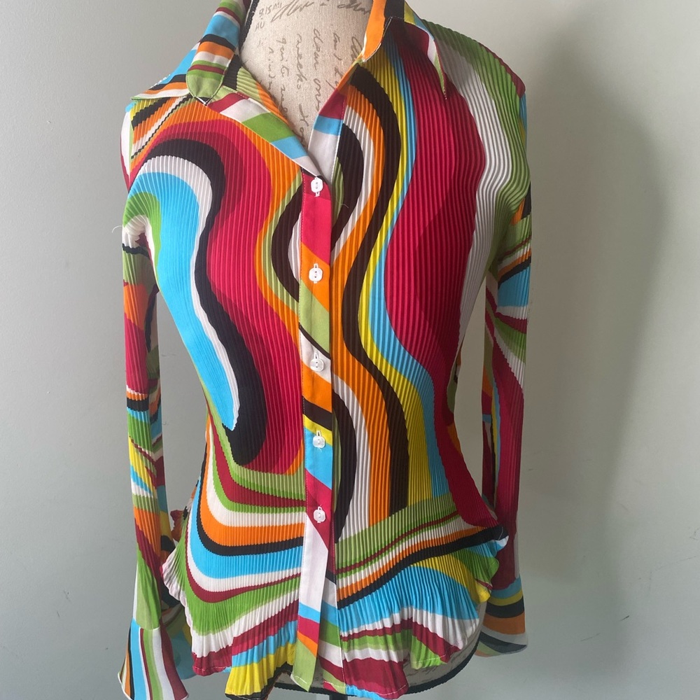 Multi Color Blouse that’s a lot of fun that will go with anything. My Favorite